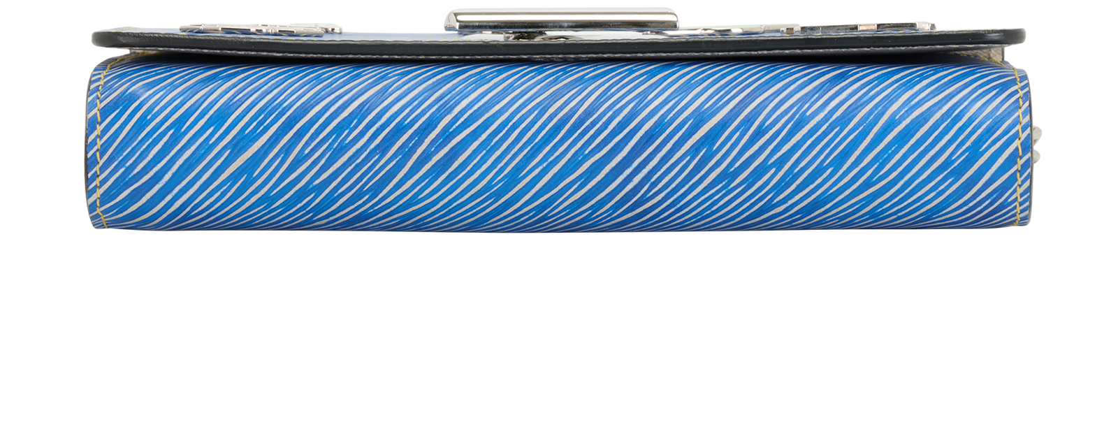 Pins Twist Wallet On Chain, &pound;850, Handbags, Blue, Leather, Top view